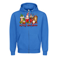True Royal merry christmas gnomes coffee cups Zipper Hoodie - MaliasSmallBusiness