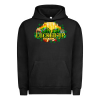 Pigment Black St. Patrick's Day American Football Urban Hoodie - HowdyJamesFarm