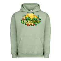 Pigment Oil Green St. Patrick's Day American Football Urban Hoodie - HowdyJamesFarm