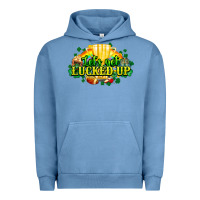 Pigment Pebble Blue St. Patrick's Day American Football Urban Hoodie - HowdyJamesFarm