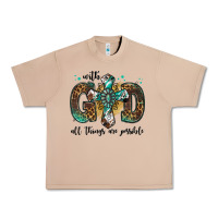 Burro with god all things are possible gemstone cross Urban Heavy Tee - Jasminsmagicworld
