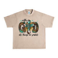 French Oak with god all things are possible gemstone cross Urban Heavy Tee - Jasminsmagicworld