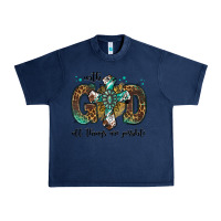 Navy with god all things are possible gemstone cross Urban Heavy Tee - Jasminsmagicworld