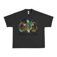 Pigment Black with god all things are possible gemstone cross Urban Heavy Tee - Jasminsmagicworld