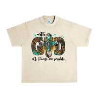 Sandshell with god all things are possible gemstone cross Urban Heavy Tee - Jasminsmagicworld