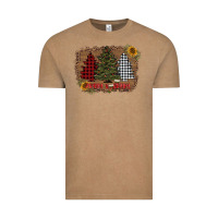 Vintage Coffee merry and bright with tree's Vintage Tee - AdoDesignShop