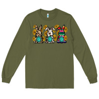 Army Green western bunny Long Sleeve Tee - MaliasSmallBusiness