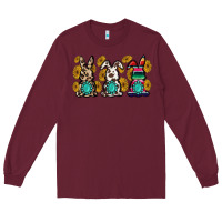 Burgundy western bunny Long Sleeve Tee - MaliasSmallBusiness