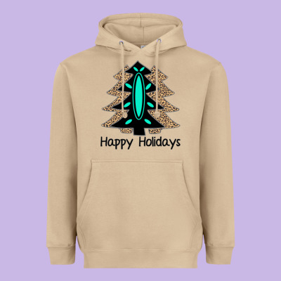 Happy Holidays Tree Heavyweight Hoodie Designed By Bettercallsaul