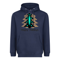 Navy Happy Holidays Tree Heavyweight Hoodie - Bettercallsaul