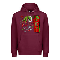 Burgundy Christmas Character Nurse Premium Hoodie - NancyCooperArtShop