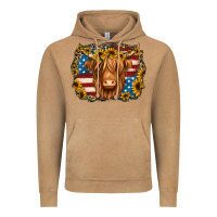 Vintage Camel 4th of july shaggy cow Vintage Hoodie - Jasminsmagicworld