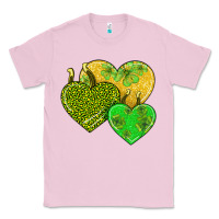 Bubblegum Pink st patricks day hearts Classic Tee - AdoDesignShop