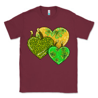 Burgundy st patricks day hearts Classic Tee - AdoDesignShop
