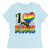 Baby Blue i love my moms Ladies Tee - Zillion Design Studio