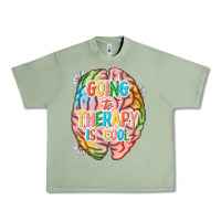Oil Green going to therapy is cool Urban Heavy Tee - NancyCooperArtShop
