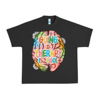 Pigment Black going to therapy is cool Urban Heavy Tee - NancyCooperArtShop