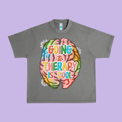 Going To Therapy Is Cool Urban Heavy Tee Designed By Nancycooperartshop
