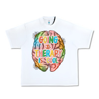White going to therapy is cool Urban Heavy Tee - NancyCooperArtShop