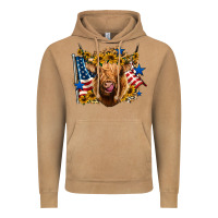 Vintage Camel 4th of july shaggy cow leopard background Vintage Hoodie - Jasminsmagicworld