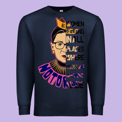 Rbg Ruth Bader Ginsburg Women Belong In All Places Premium Sweatshirt Designed By Bettercallsaul
