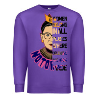 Purple RBG Ruth Bader Ginsburg Women Belong In All Places Premium Sweatshirt - Bettercallsaul