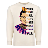 Sandshell RBG Ruth Bader Ginsburg Women Belong In All Places Premium Sweatshirt - Bettercallsaul