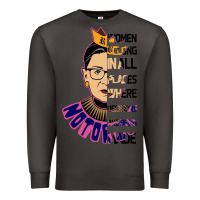 Smoke RBG Ruth Bader Ginsburg Women Belong In All Places Premium Sweatshirt - Bettercallsaul