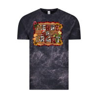 Cloud Black merry and bright Vintage Tee - AdoDesignShop