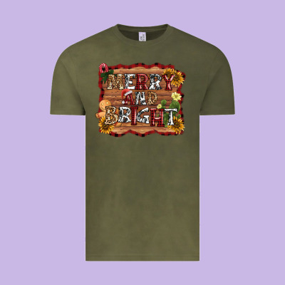 Merry And Bright Vintage Tee Designed By Adodesignshop