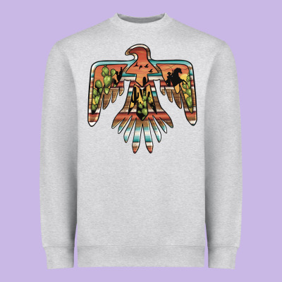 Desert Thunderbird Heavyweight Sweatshirt Designed By Barkaloodesign