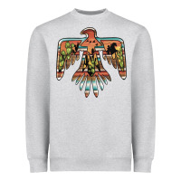 Heather Grey desert thunderbird Heavyweight Sweatshirt - BarkalooDesign