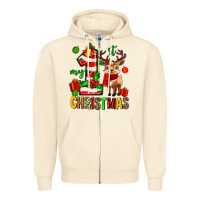 Sandshell my first christmas reindeer Zipper Hoodie - MaliasSmallBusiness