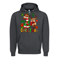 Smoke my first christmas reindeer Zipper Hoodie - MaliasSmallBusiness