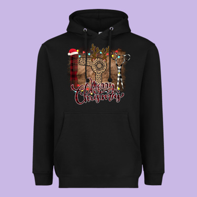 Merry Christmas Hairdresser Heavyweight Hoodie Designed By Bettercallsaul