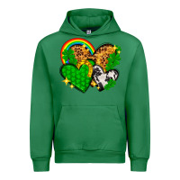 Emerald St. Patrick's Day hearts with leopard Urban Hoodie - HowdyJamesFarm
