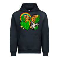 Navy St. Patrick's Day hearts with leopard Urban Hoodie - HowdyJamesFarm
