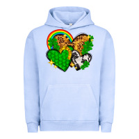 Pigment Grape Ice St. Patrick's Day hearts with leopard Urban Hoodie - HowdyJamesFarm