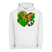 Pigment Lunar Rock St. Patrick's Day hearts with leopard Urban Hoodie - HowdyJamesFarm