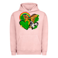 St. Patrick's Day Hearts With Leopard Urban Hoodie | Teevron