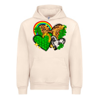 Sandshell St. Patrick's Day hearts with leopard Urban Hoodie - HowdyJamesFarm