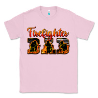 Bubblegum Pink American Flag Firefighter Dad Classic Tee - LillyAllenDesigns