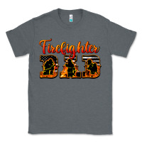 Charcoal Heather American Flag Firefighter Dad Classic Tee - LillyAllenDesigns