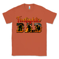 Copper American Flag Firefighter Dad Classic Tee - LillyAllenDesigns
