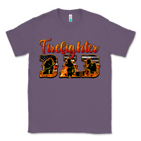 Lavender American Flag Firefighter Dad Classic Tee - LillyAllenDesigns