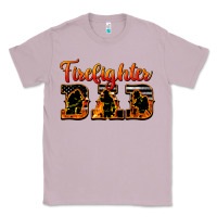Lilac American Flag Firefighter Dad Classic Tee - LillyAllenDesigns