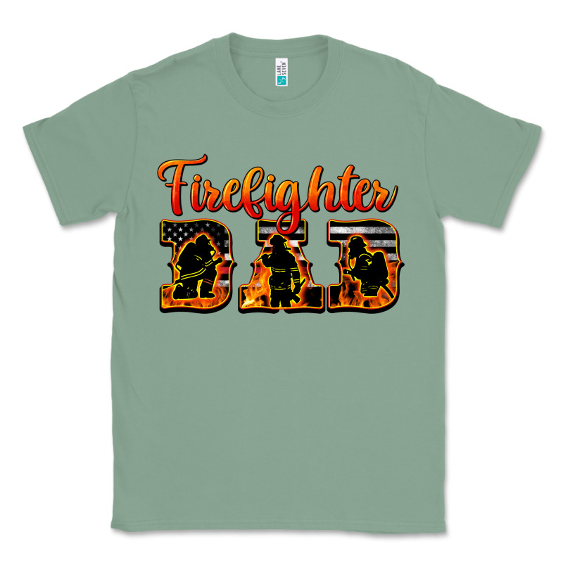 American Flag Firefighter Dad Classic Tee by LillyAllenDesigns | Teevron