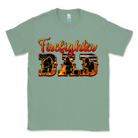Sage American Flag Firefighter Dad Classic Tee - LillyAllenDesigns