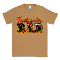 Toasted Coconut American Flag Firefighter Dad Classic Tee - LillyAllenDesigns