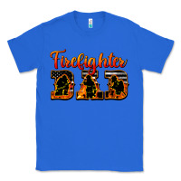 True Royal American Flag Firefighter Dad Classic Tee - LillyAllenDesigns